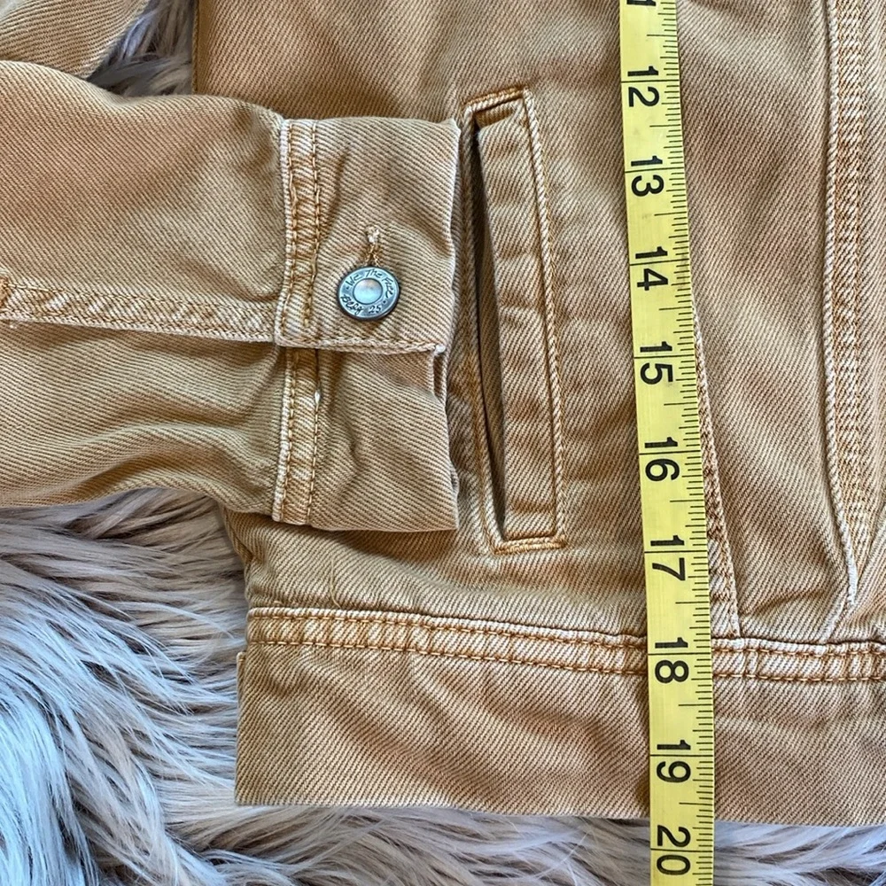 Free People Rumors Denim Jacket Warm Sands Womens Small - Picture 7 of 12